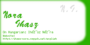 nora ihasz business card